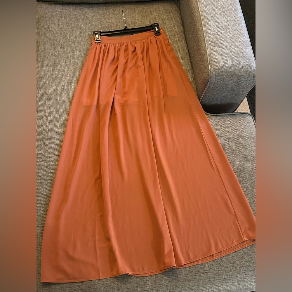 Forever 21 Orange Rust Maxi Skirt